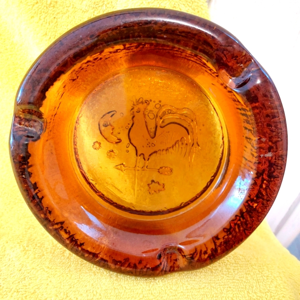 Blenco Vintage Rooster Ashtray 7"